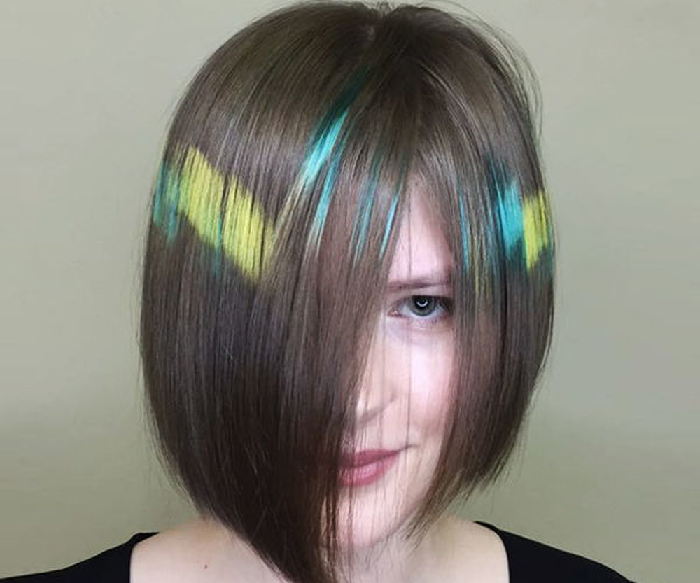 Пиксельное окрашивание волос- мадридский hair тренд