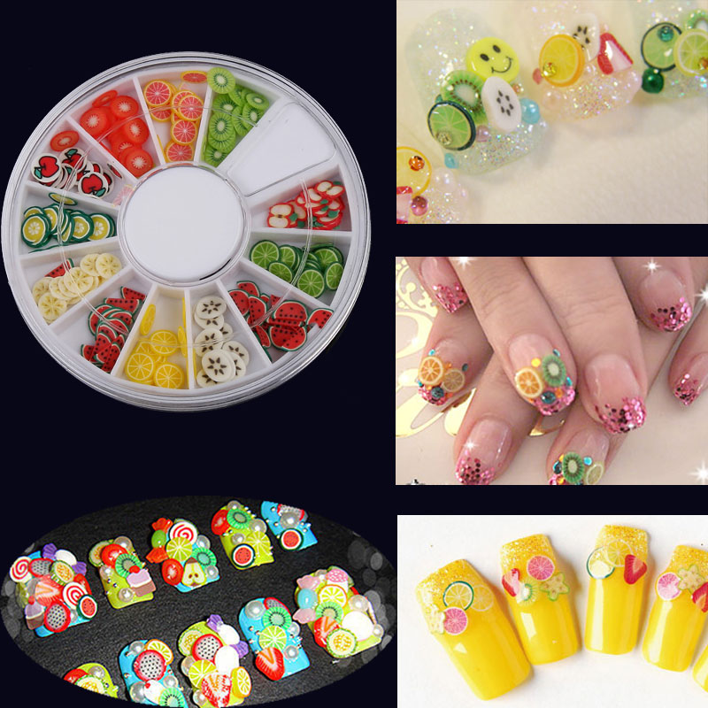 Модный маникюр с фруктами на ногтях – яркий, двухцветный, френч, объемный дизайн, с ягодами, каплями