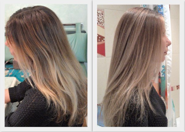 Тонирование светлых волос фото до и после