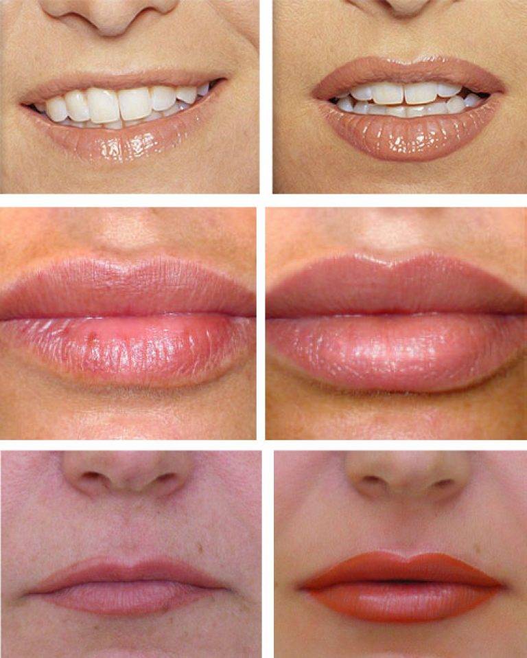 Как выглядит перманентный макияж губ