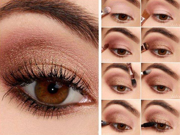 Естественный макияж для карих глаз: пошаговая инструкция с фото