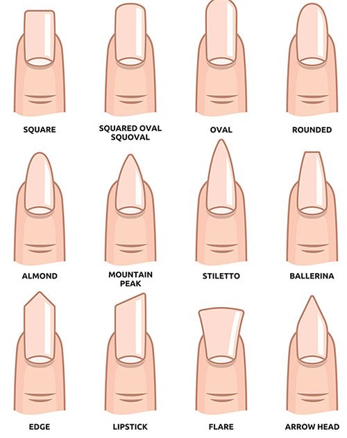 Названия и фото форм нарощенных ногтей. выбираем идеальный вариант