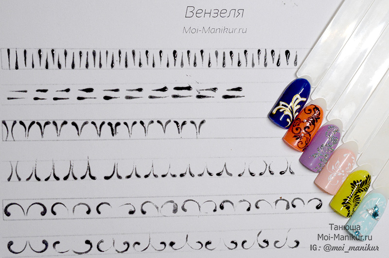 Как научиться рисовать тонкие линии на ногтях - 86 фото