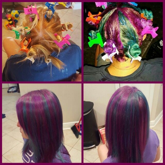 Покраска волос в два цвета: методы, инструкции, фото.