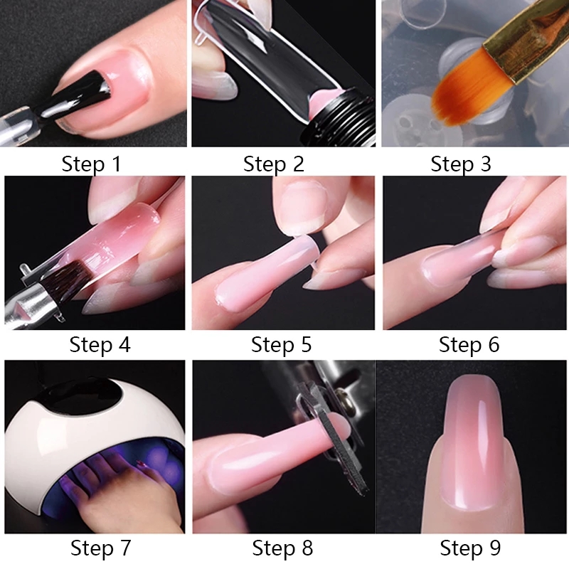 Как самостоятельно научится наращивать ногти гелем на формы