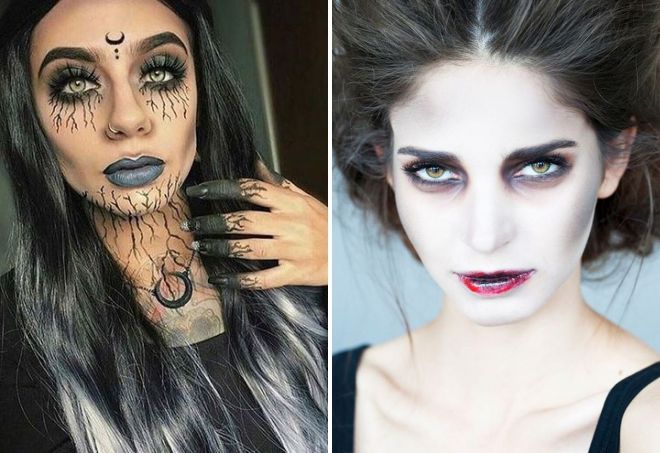 Прически и макияж на праздник хэллоуин фото и видео уроки