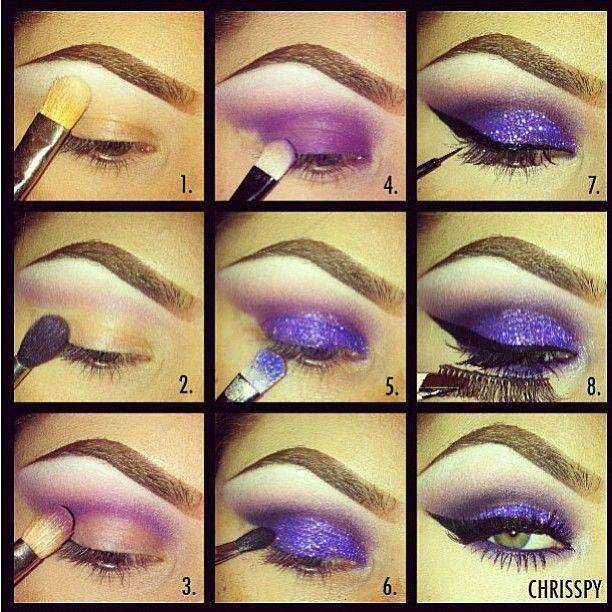 Фиолетовый макияж, создаем purple makeup своими руками