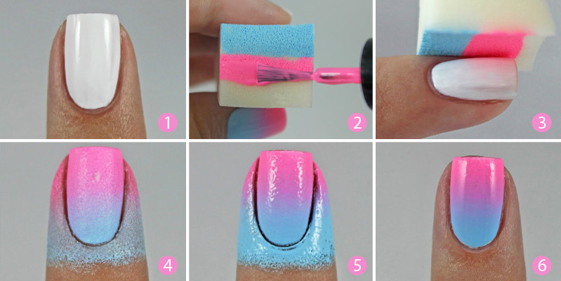 Омбре на ногтях гель лаком: секреты идеального градиентного маникюра