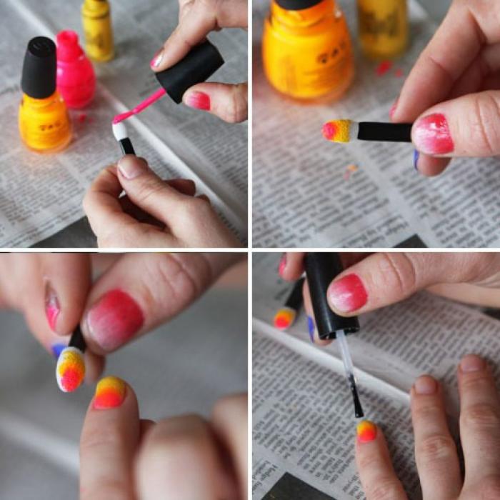 Как сделать маникюр омбре на ногтях пошаговая инструкция