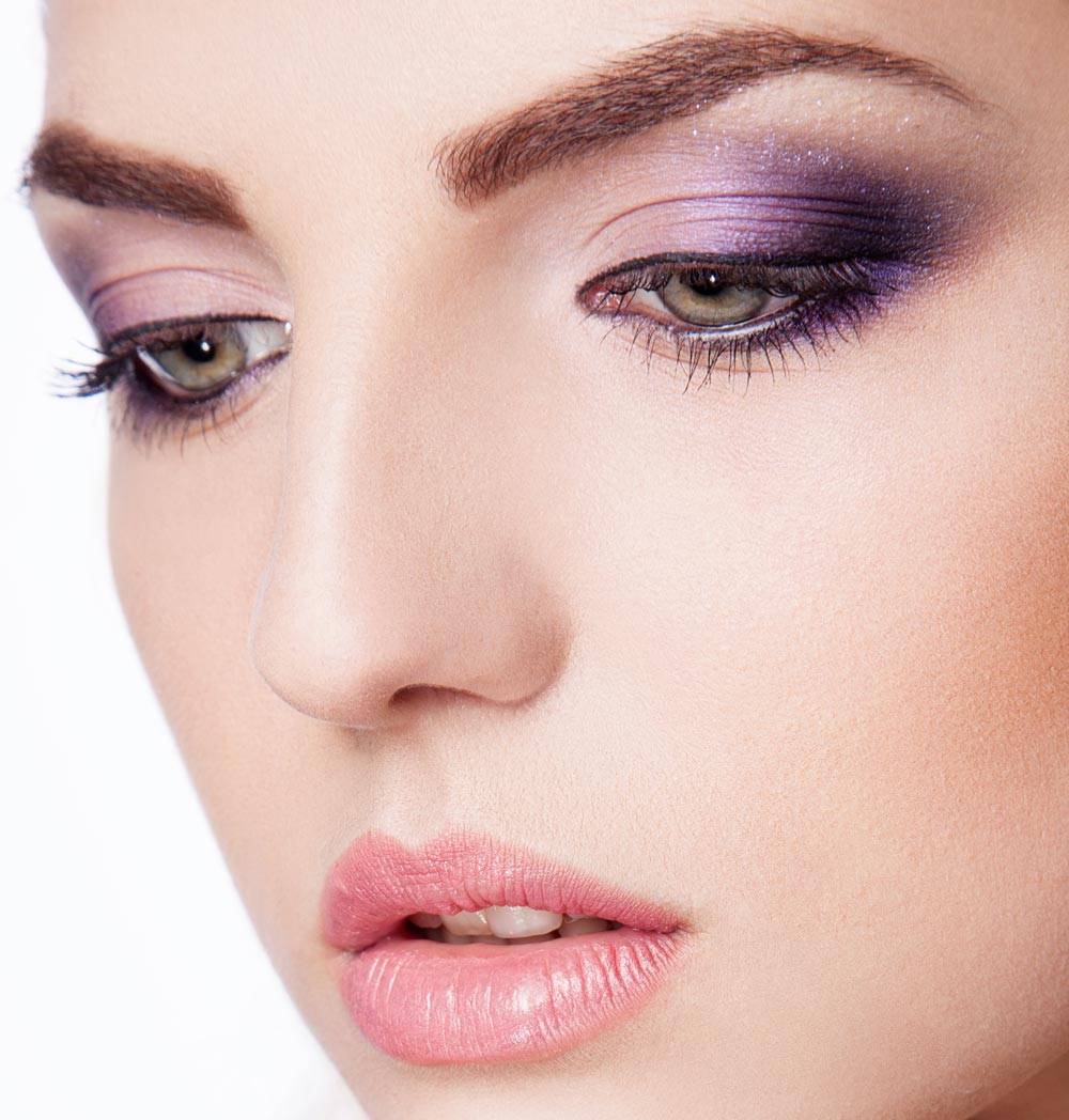 Фиолетовый макияж: мейкап глаз фиолетовыми тенями