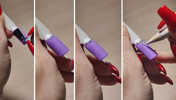 Стразы для ногтей: как клеить, инструкция, дизайн ногтей со стразами.