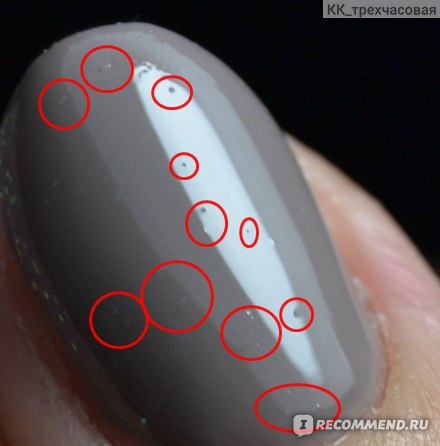 Почему лак на ногтях пузырится?
