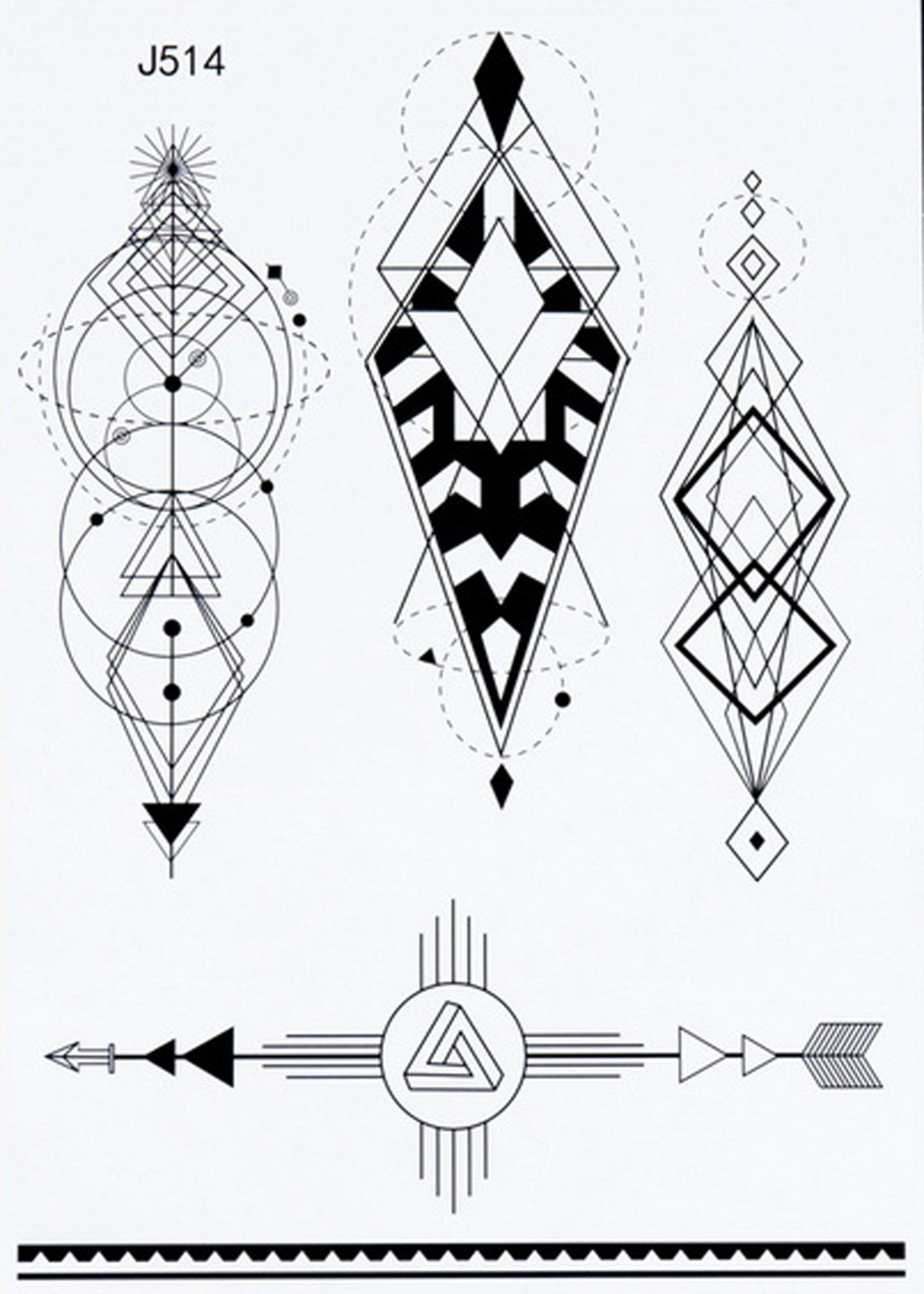 Тату геометрия- выбор эскизов геометрических татуировок, их значения