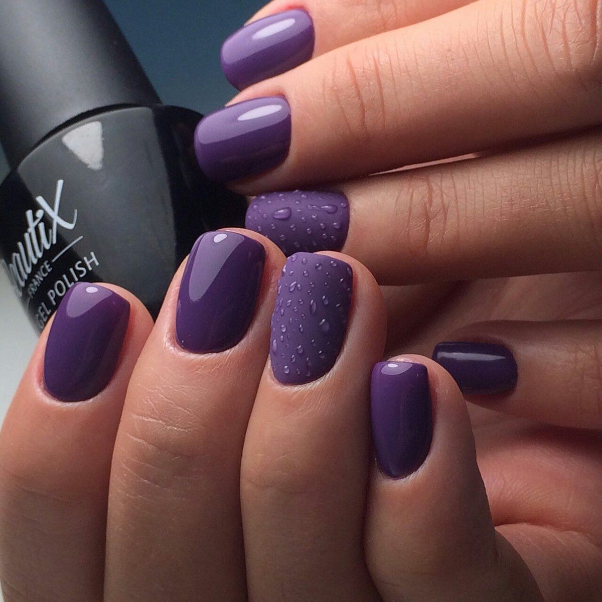 Дизайн ногтей фиолетового цвета