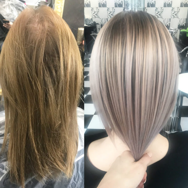Рельефное окрашивание на темных и светлых волосах — техника