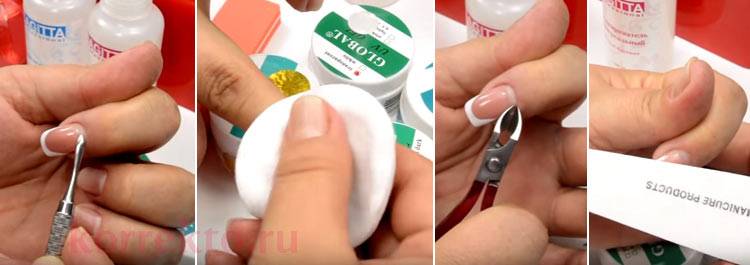 Как снять нарощенные ногти аппаратом или в домашних условиях
