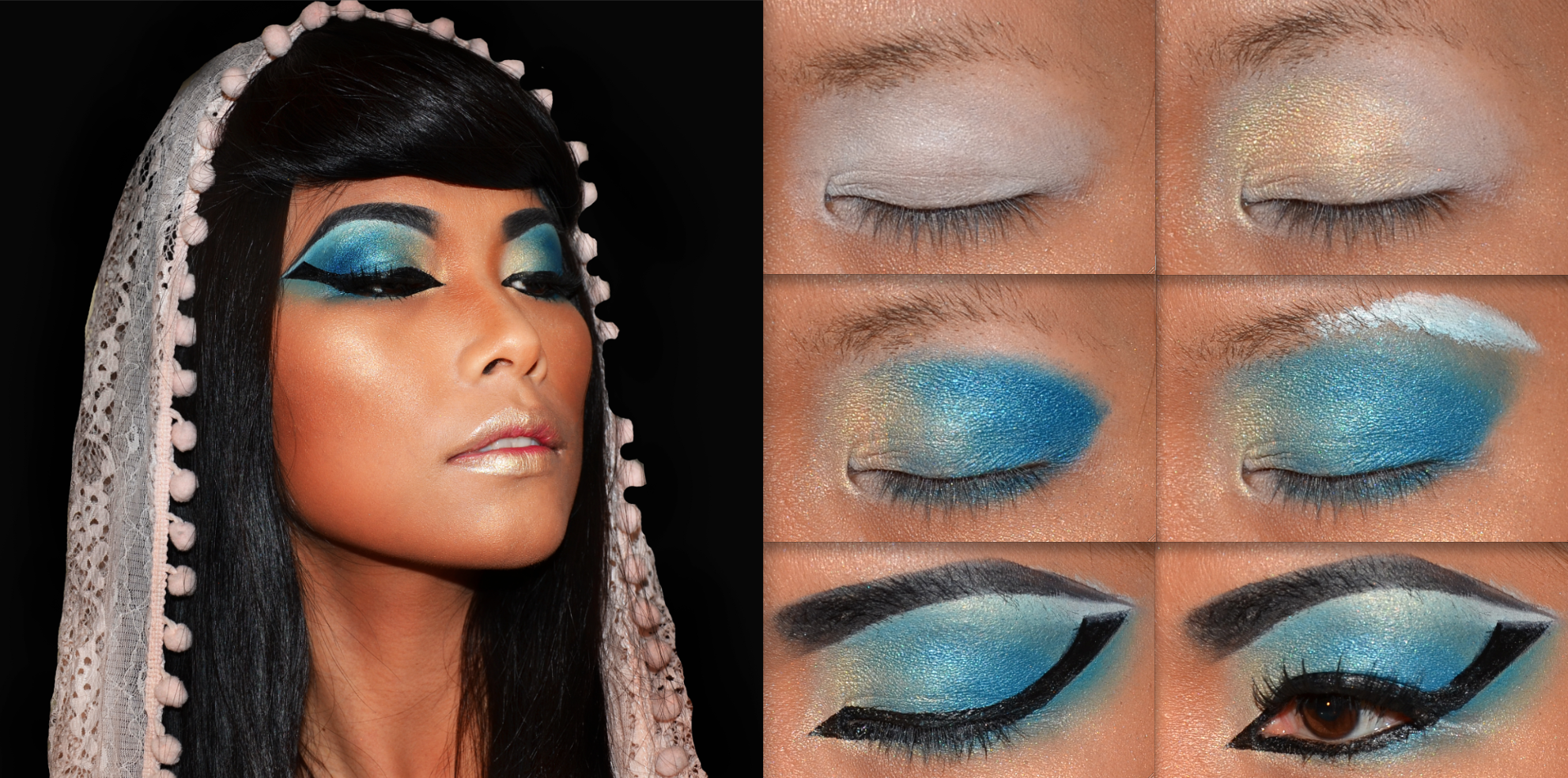 Как сделать египетский макияж. египетский макияж клеопатры - фото, видео-урок