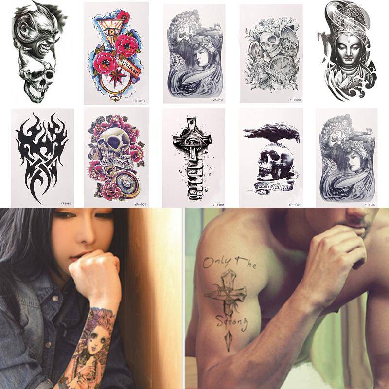 Временные татуировки, популярные виды недолгосрочных тату