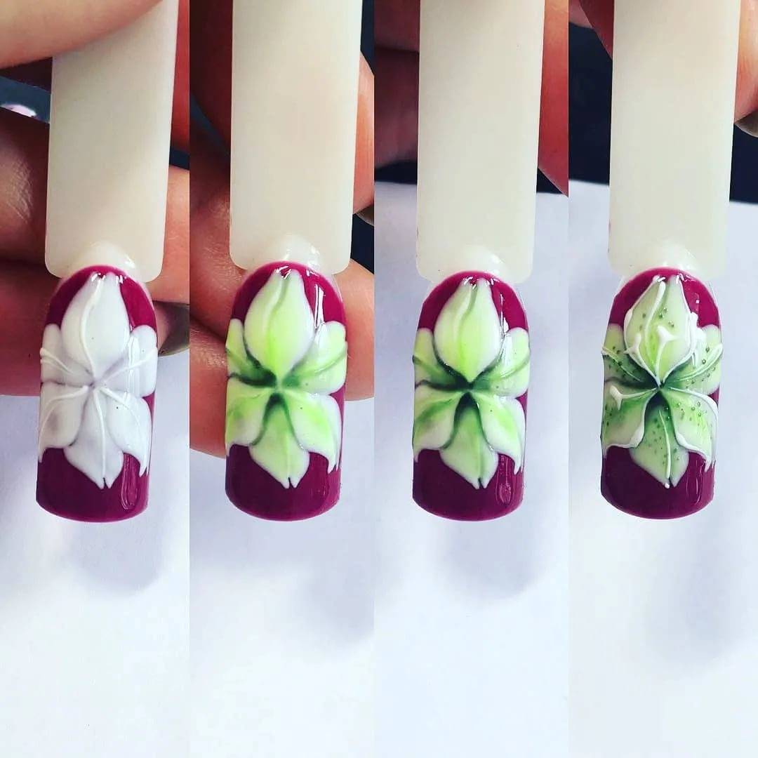 Цветы из акрила на ногтях: как делать такой маникюр с фото и видео