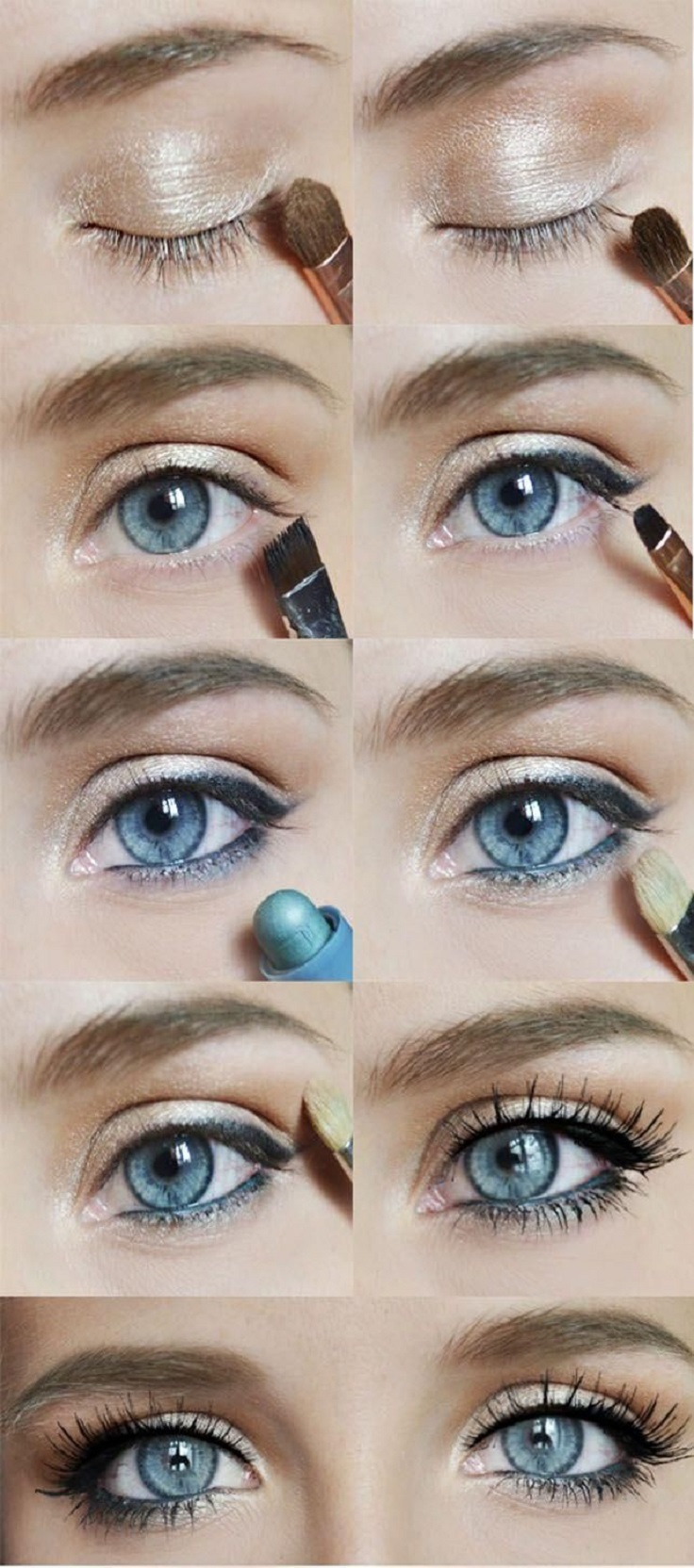 Макияж для голубых глаз: палитра, правила, инструкции