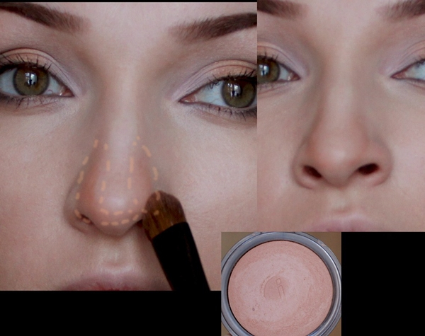 Как сделать коррекцию носа макияжем -