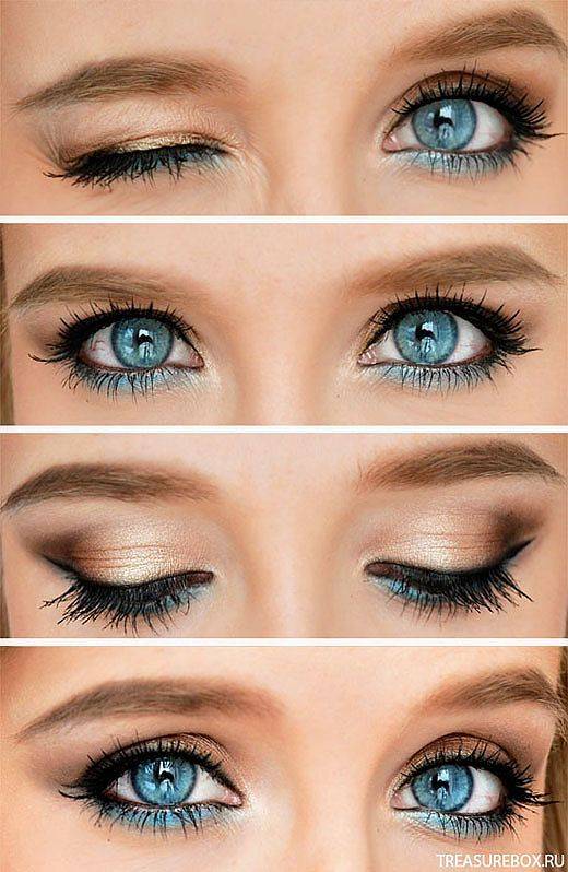 Макияж для серо-голубых глаз: пошаговая инструкция с фото :: syl.ru