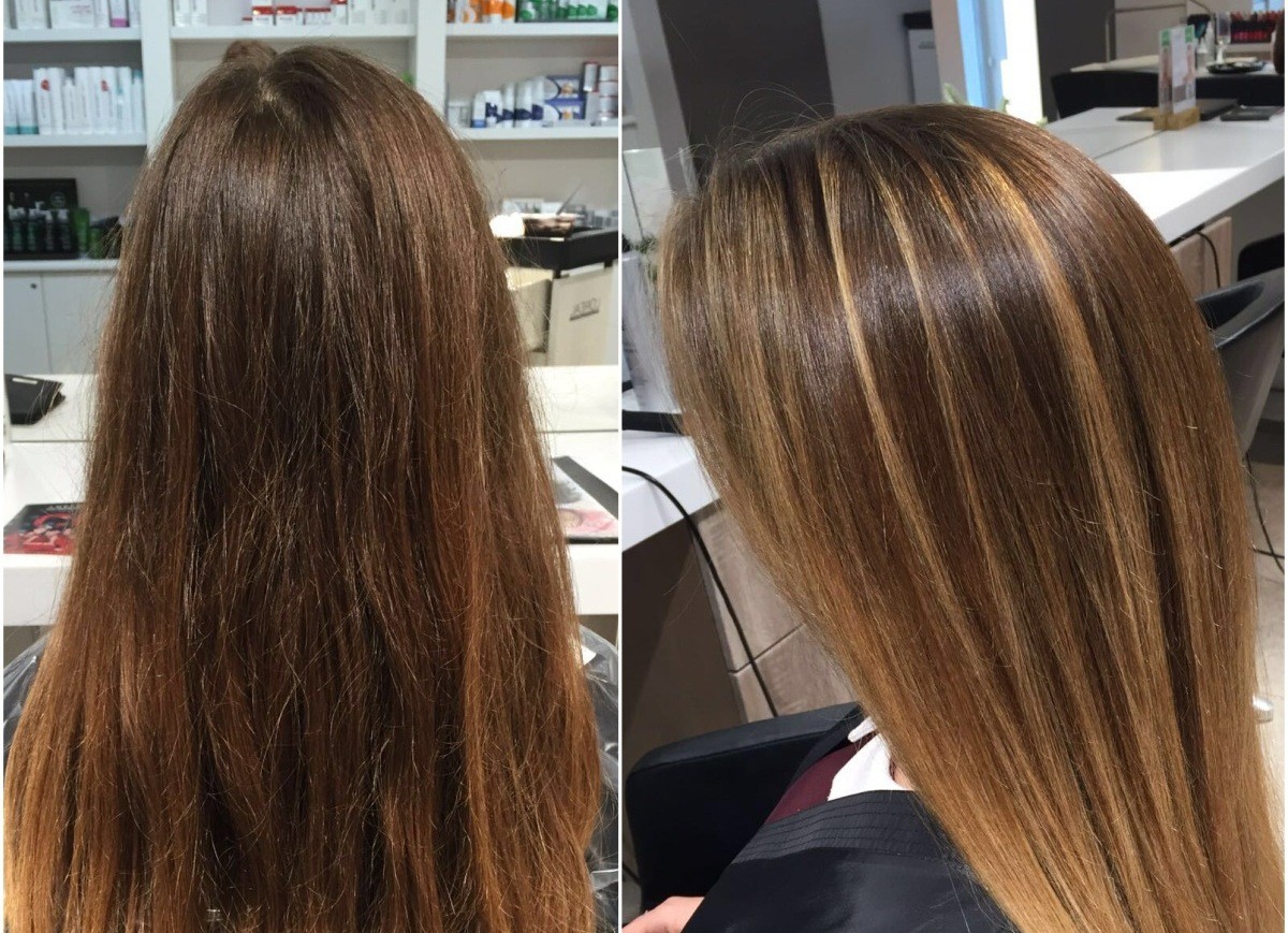 Бразильское мелирование фото до и после на русые волосы фото