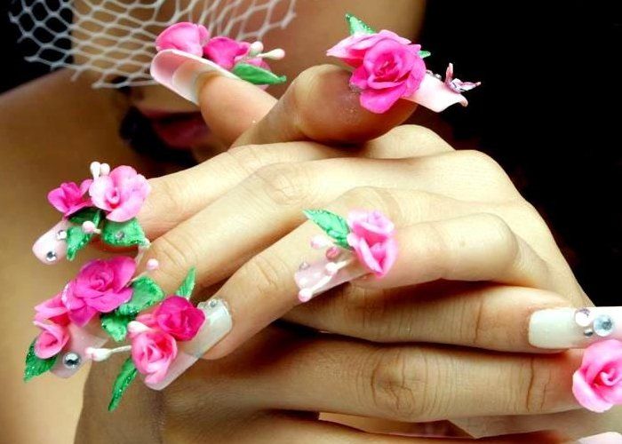 Как делать цветочки на ногтях в домашних условиях