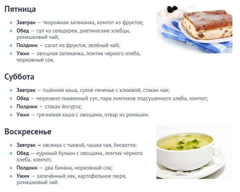 Диета при панкреатите поджелудочной железы: примерное меню, питание на каждый день