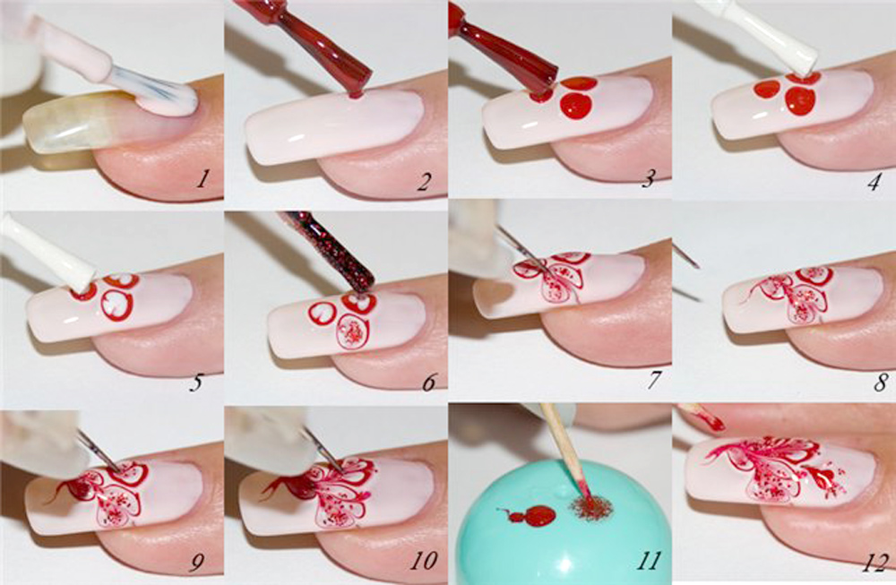 Рисунки на ногтях иголкой: фото примеры, как сделать, пошаговая инструкция