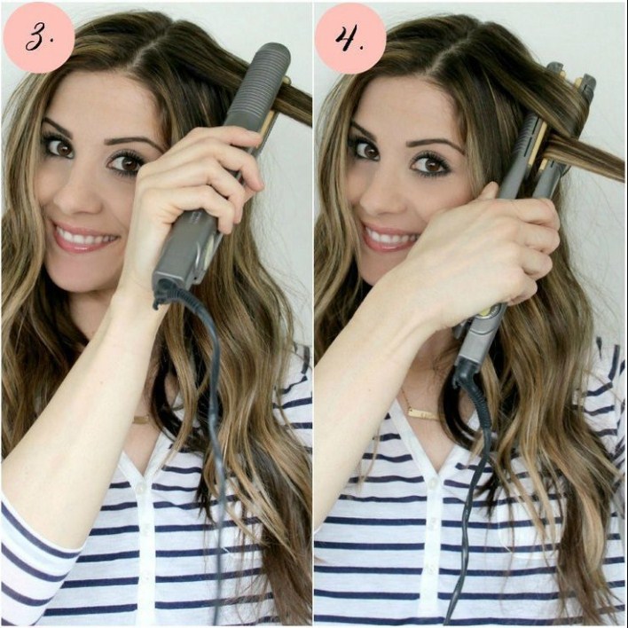 Как утюжком сделать локоны на волосах средней длины?